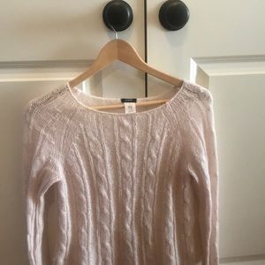 J crew pink sweater.